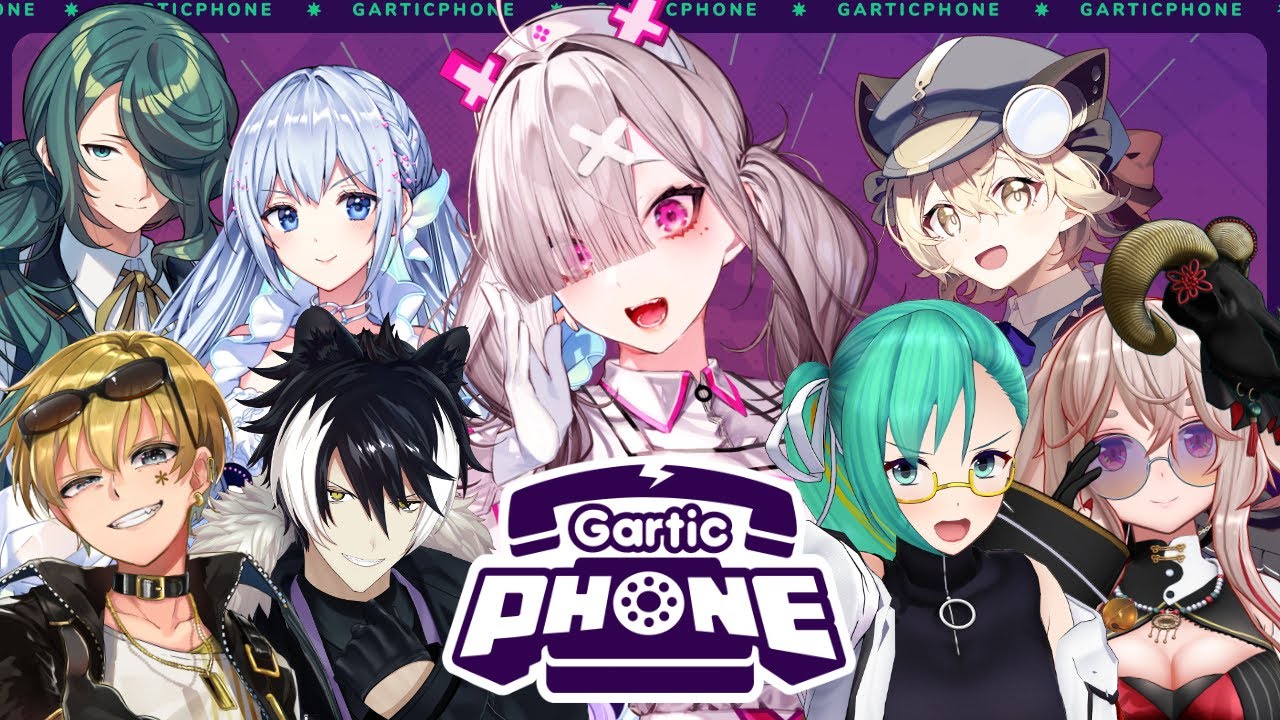 【Gartic PHONE】仲良しならお絵かき伝言ゲーム完璧だよな！？健屋花那視点【藍月なくる/神楽すず/影山シエン/霧島ジャック/健屋花那/ひよりん*/neon/もこ田めめめ】