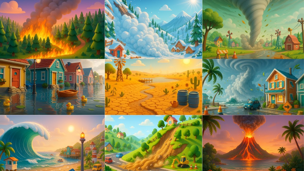 Natural disasters for Kids | Best Learning Videos for Kids | Easy and fun Learning