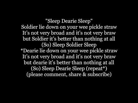SLEEP DEARIE SLEEP Queen Elizabeth Funeral final song bagpiper Lyrics Words text sing along music
