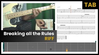 Aprenda fácil Breaking all the Rules ( RIFF ) - Peter Frampton | Guitar Tab | Aula Tutorial