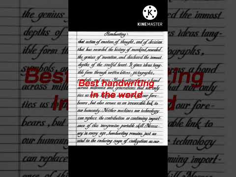 Best handwriting in the world # shorts#