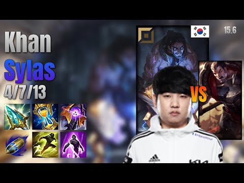 Khan Top Sylas vs Darius lol KR solo rank Full Game 15.6 | 칸 사일러스 vs 다리우스