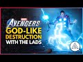 MARVEL'S AVENGERS | God-like Destruction w/ Thor & the Lads - High Level Co-op Gameplay