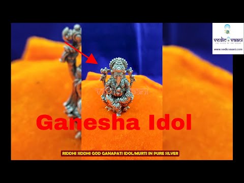 Riddhi Siddhi God Ganapati Idol/Murti in Pure Silver video