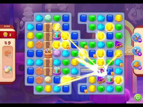 HomeScapes Level 3588 no boosters (14 moves)