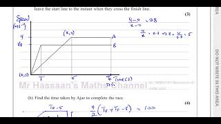 Download Lagu WME01/01 IAL (Edexcel) M1 June 2022, Q7, Kinematics, Speed Time Graphs Thumbnail