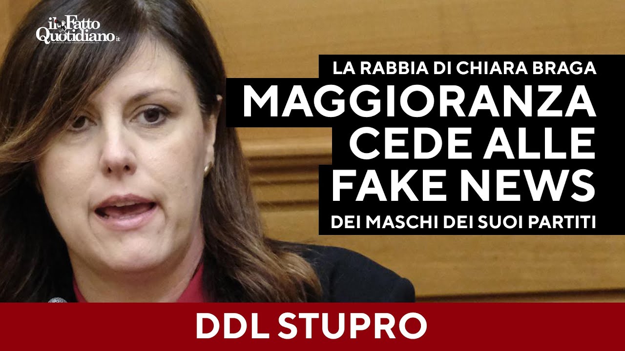 Ddl stupro, lo sfogo Braga (Pd) in Aula, poi l'attacco a Meloni: "Sfiduciata dalla maggioranza"