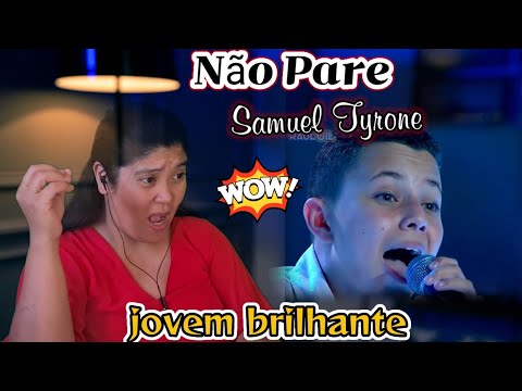 SAMUEL TAYRONE de 12 anos CANTA MUITO! - "Não Pare" | SHADOW BRASIL | RAUL GIL / Reaction