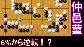 勝率6%から逆転！？仲邑菫の中終盤力が光る！【囲碁】