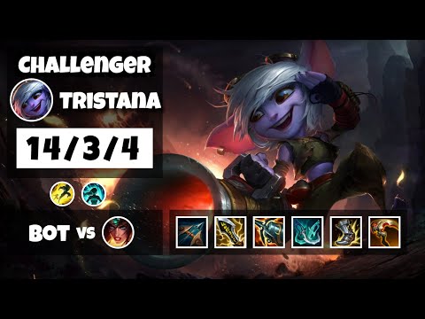 Tristana vs Sivir EU Challenger BOT (14/3/4) - v11.6