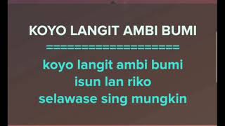 Download lagu Karaoke Koyo langit ambi bumi Nella kharisma mp3