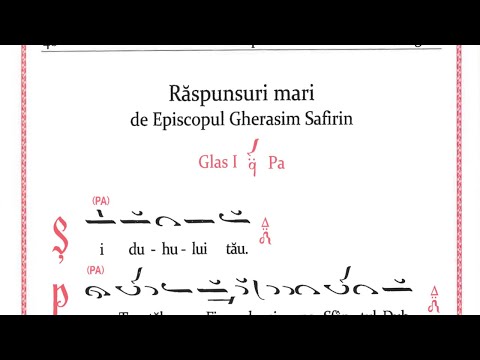 Raspunsuri Mari, glasul I, de Episcopul Gherasim Safirin