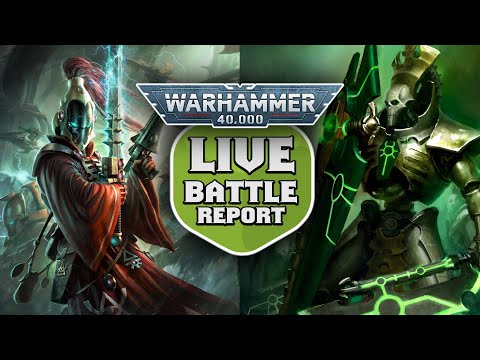 Aeldari vs Necrons Warhammer 40k LIVE Battle Report
