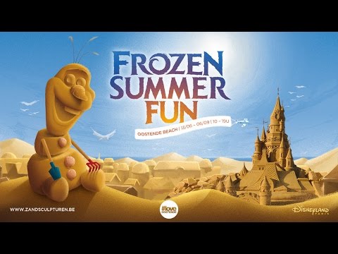 Disney Frozen Summer Fun - Sand Sculpture Festival Oostende 2015 Aerial Teaser