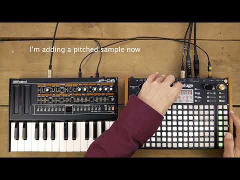 Synthstrom Deluge & Roland JP-08 - Beat From Scratch