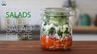 How to Make a Mason Jar Salad - Greek salad recipe