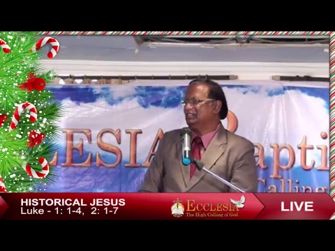VISION ECCLESIA PETER  LIVE  25 11 2018 # HISTORICAL JESUS # LUKE 1 : 1 - 4 , 2 : 1 - 7 .