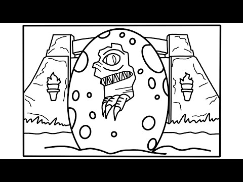 Jurassic World Coloring Pages/New Born Dinosaur in the Egg/Jim Yosef - Eclipse [NCS Release]