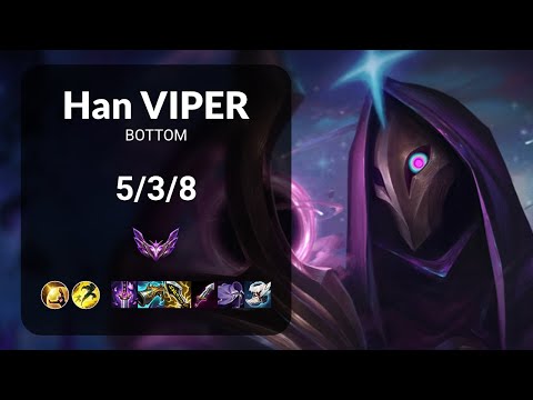 Han Viper Jhin vs Ashe BOTTOM - KR MASTER Patch 14.24