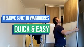 Built in wardrobe removal: Removing sliding closet doors from tracks