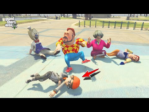 DÜŞMEKTEN KAFAYI YEDİK . YERLERDE SÜRÜNDÜK 😱 #gta5  Hello Neighbor - Scary Teacher Dark Riddle