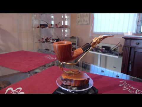 Pipa in radica half bent freehand - www.paronellipipe.it