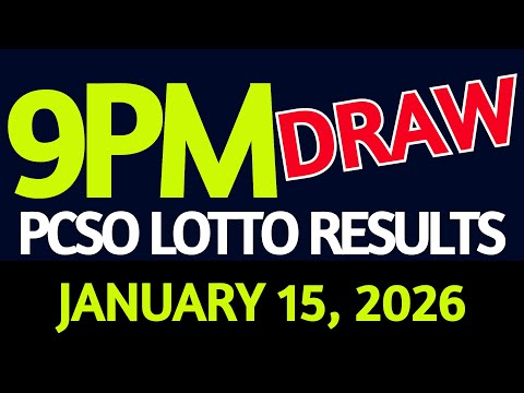 Lotto Result Today 9pm draw January 15, 2026 Thursday PCSO