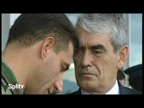 William Perry - USA min. obrane u ST zračnoj luci 1995. sa min. Gojkom Šuškom, gen. Antom Gotovinom