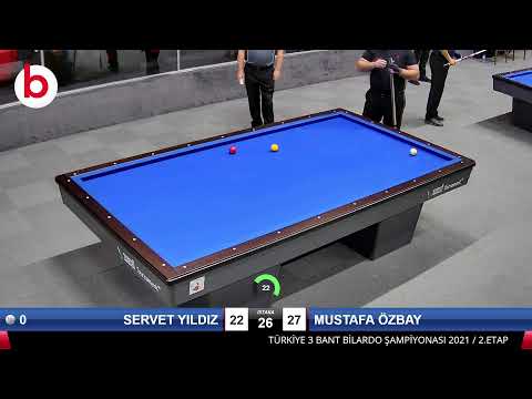 SERVET YILDIZ & MUSTAFA ÖZBAY Bilardo Maçı - 2021 TÜRKİYE ŞAMPİYONASI 2.ETAP-9.TUR