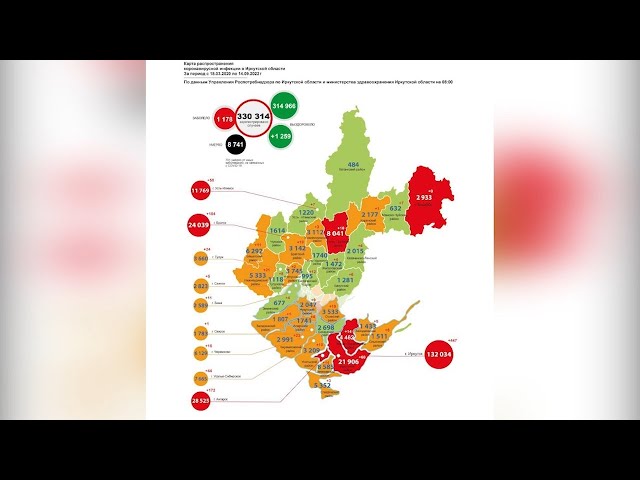 За сутки коронавирус диагностировали у более чем 1000 жителей Иркутской области
