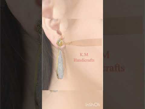 Handmade Brass Crystal Dangler Earring