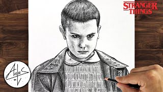 How to Draw ELEVEN | Stranger Things Drawing (step by step)