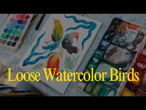 Loose & Colorful Watercolor Bird Tutorial (Beginner Friendly!)