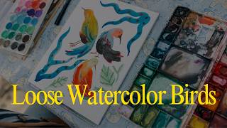 Loose & Colorful Watercolor Bird Tutorial (Beginner Friendly!)