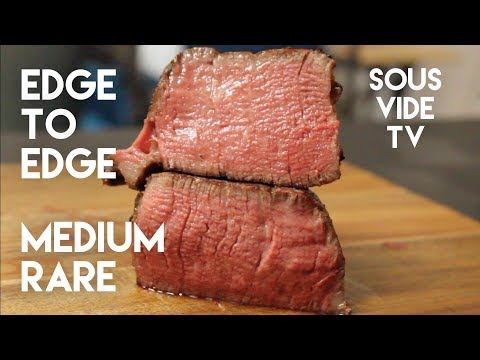 Sous Vide Filet Mignon Tenderloin Steak with Blowtorch...