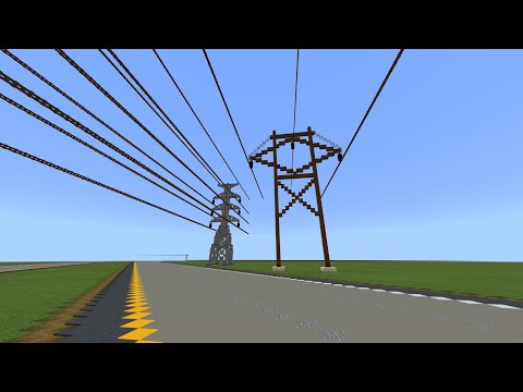 Minecraft - How To Build A Powerline Tower #2 - Remake