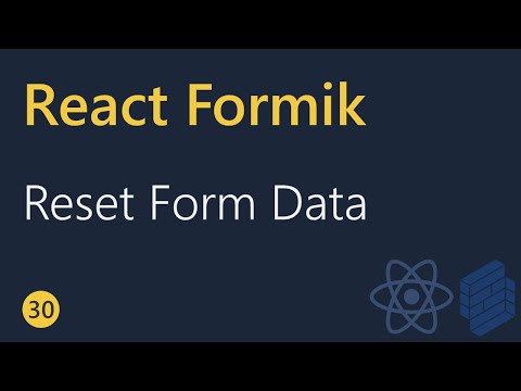 React Formik Tutorial 30 Reset Form Data