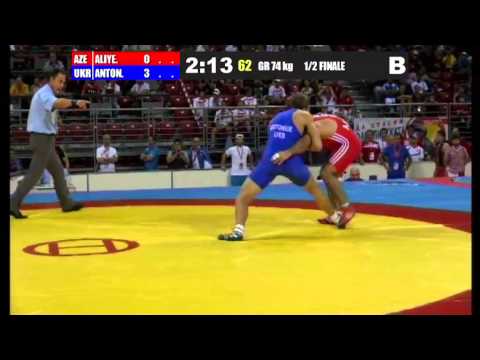 WWJC2013 / Jeyhun Aliyev - Andrey Antonyuk (UKR) - GR 74 kg - 1/2 final