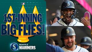 Julio Rodríguez and Cal Raleigh mash FIRST-INNING HOMERS for the Mariners! 🔱💪 | MLB Highlights