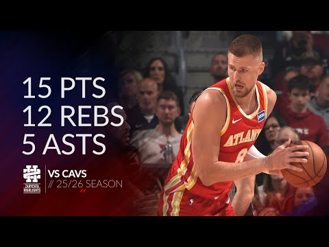 Kristaps Porzingis 15 pts 12 rebs 5 asts vs Cavs 25/26 season