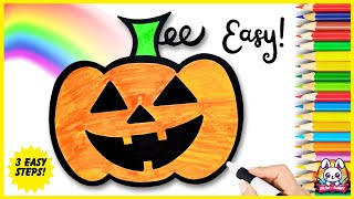 Easy PUMPKIN Drawing for Kids! | Halloween Special🎃 | DrawWithBunny