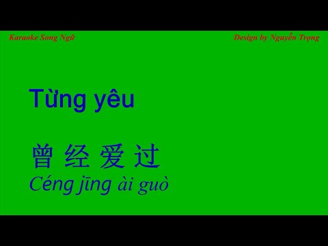 Karaoke - Từng yêu - 曾经爱过 (Lyric Hoàng Mai)  ( D# Min)
