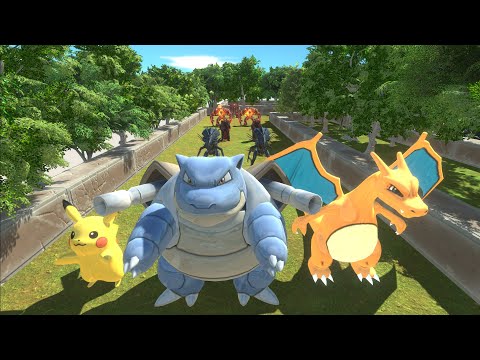 - BLASTOISE VS PIKACHU VS CHARIZAD DEATH RUN TOUR - Animal Revolt Battle Simulator