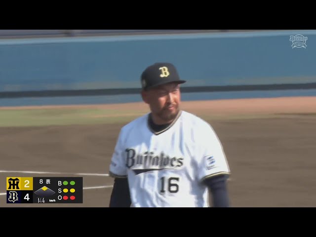 【ファーム】流石の投球!! バファローズ・平野佳寿 ランナーを許すもこの回無失点に抑える!!  2024年8月2日 オリックス・バファローズ 対 阪神タイガース