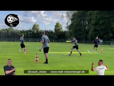 Fussballtraining: Fußballspezifisches Warm up mit Passen, Dribbeln und Koordination