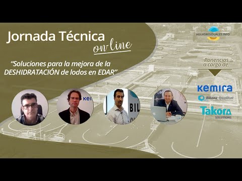 Jornada Técnica sobre "Soluciones para la mejora de la DESHIDRATACIÓN de lodos en EDAR"