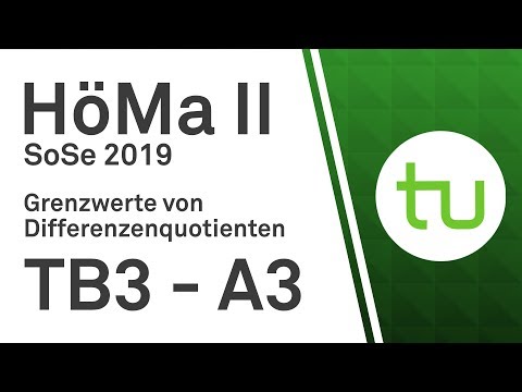 Grenzwerte von Differenzenquotienten – TU Dortmund, Höhere Mathematik II (BCI/BW/MLW)