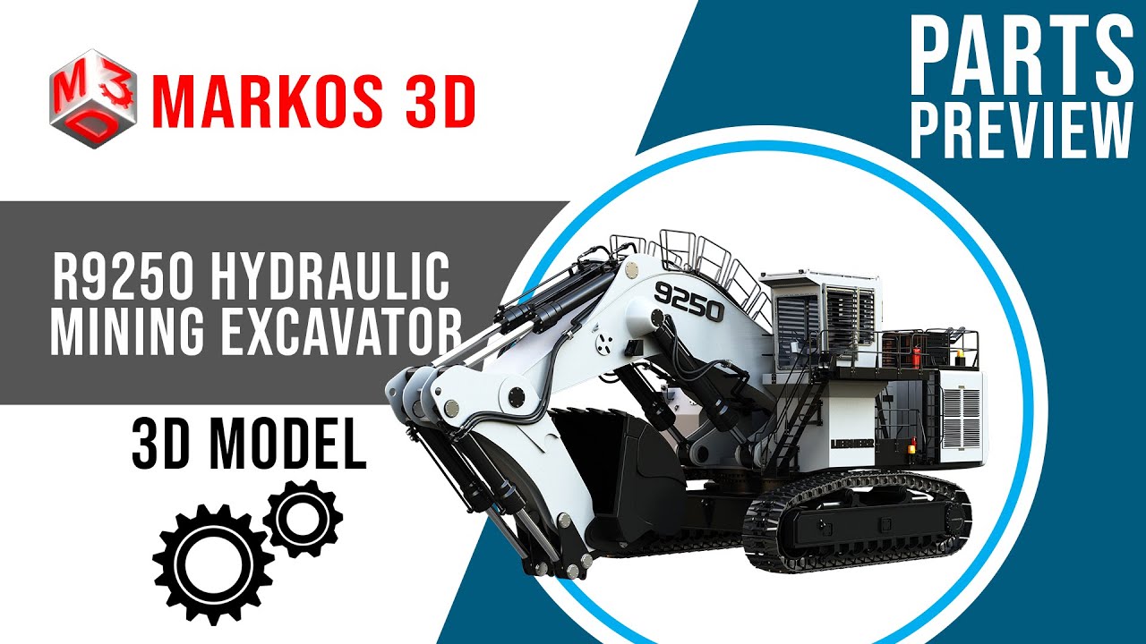 Liebherr R9250 Excavator 3D Model