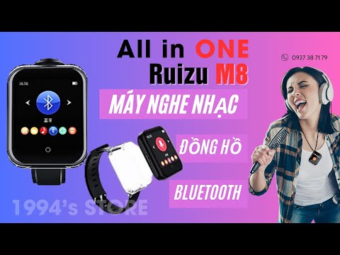 Máy Nghe Nhạc Thể Thao Ruizu M8 Đeo Tay | Đếm Bước Chân, Loa Ngoài
