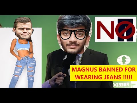 Magnus BANNED from 2024 FIDE World Rapid and Blitz Championships #chess NO JEANS ALLOWED!